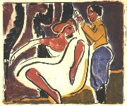 Ernst Ludwig Kirchner Russian dancer oil